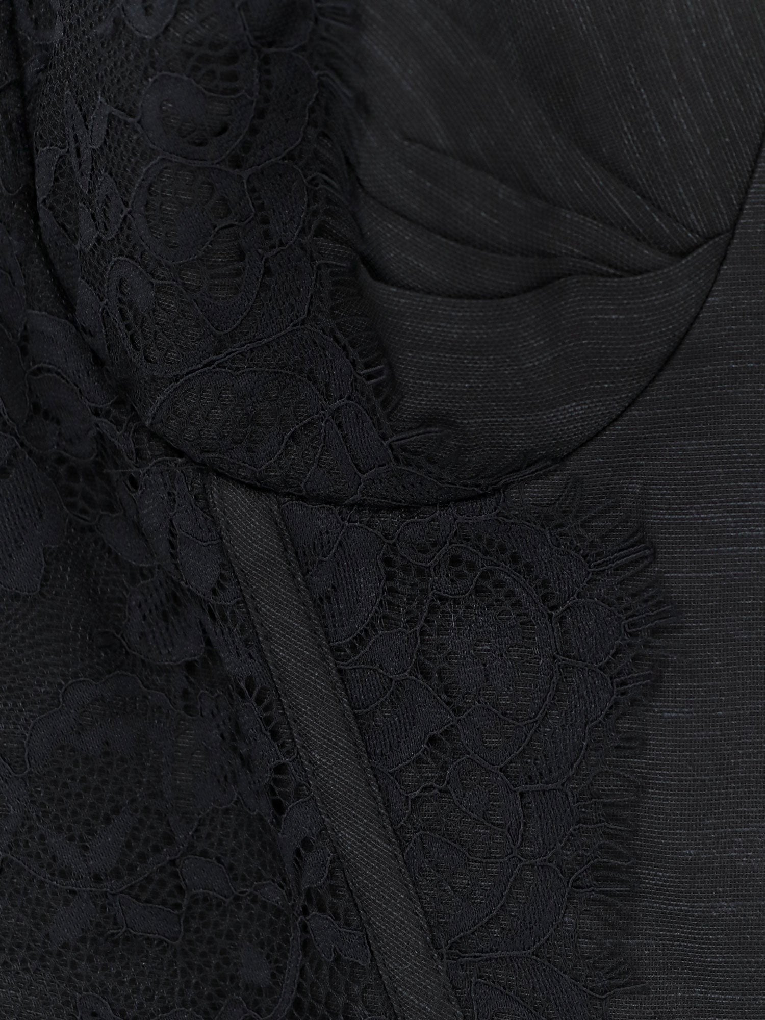 Zimmermann Women's Valiant Midi Dress in Linen and Silk Blend Black