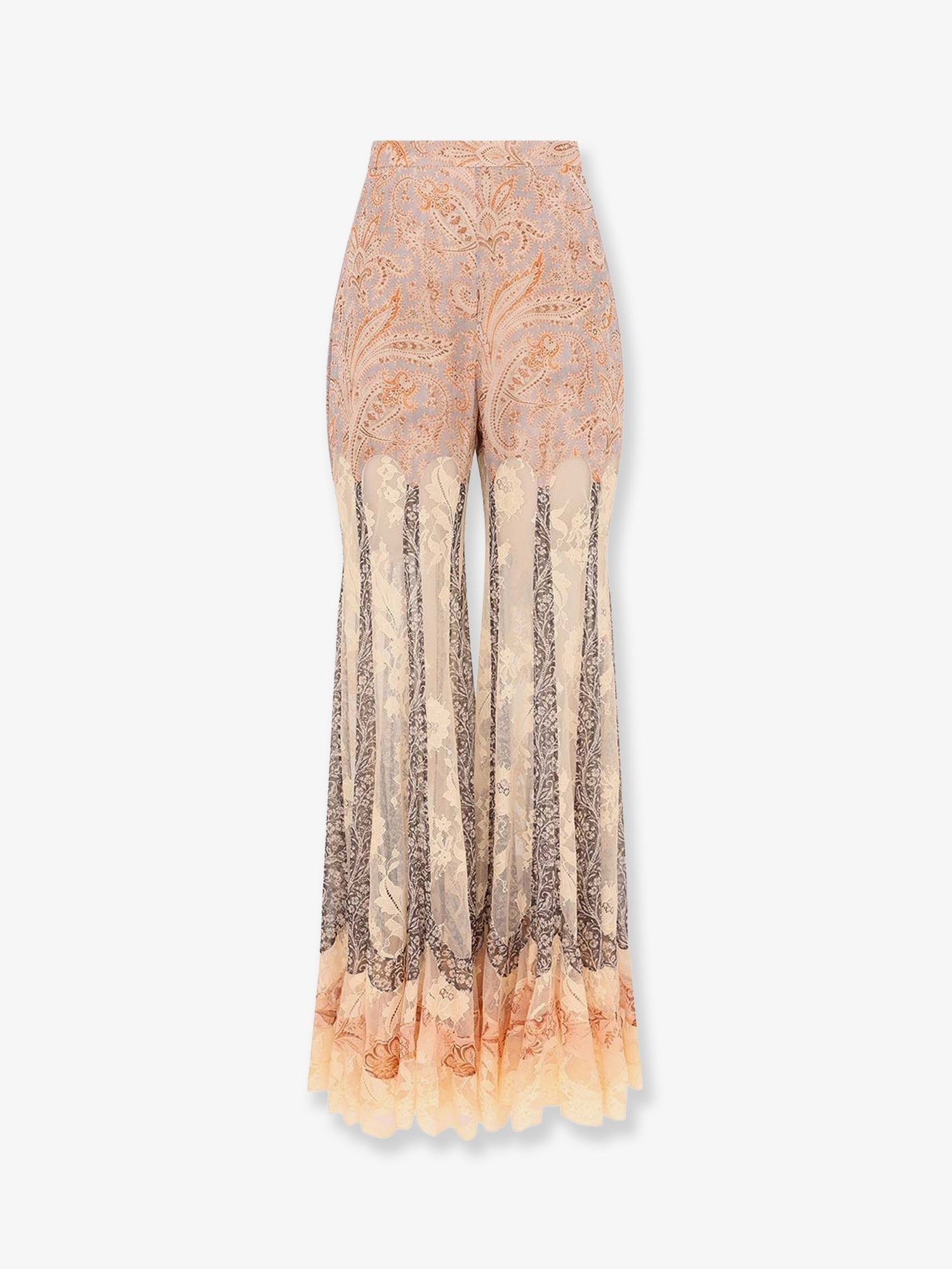 Zimmermann Women's Valiant Panelled Flare Silk Trousers Gold