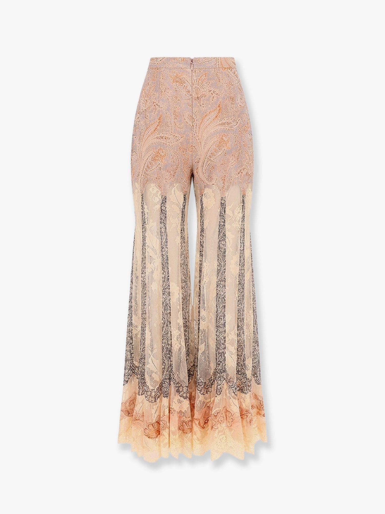Zimmermann Women's Valiant Panelled Flare Silk Trousers Gold
