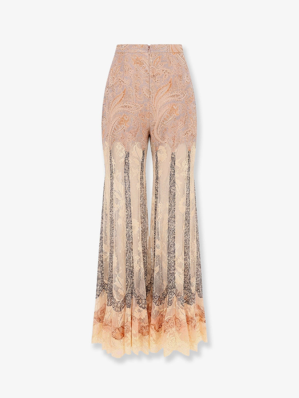 Zimmermann Women's Valiant Panelled Flare Silk Trousers Gold, view 2