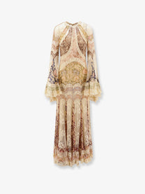 Zimmermann Women's Valiant Panelled Gown Silk Dress Gold