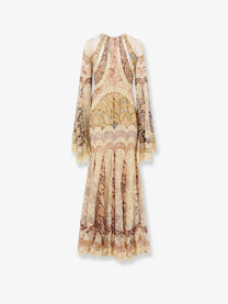 Zimmermann Women's Valiant Panelled Gown Silk Dress Gold