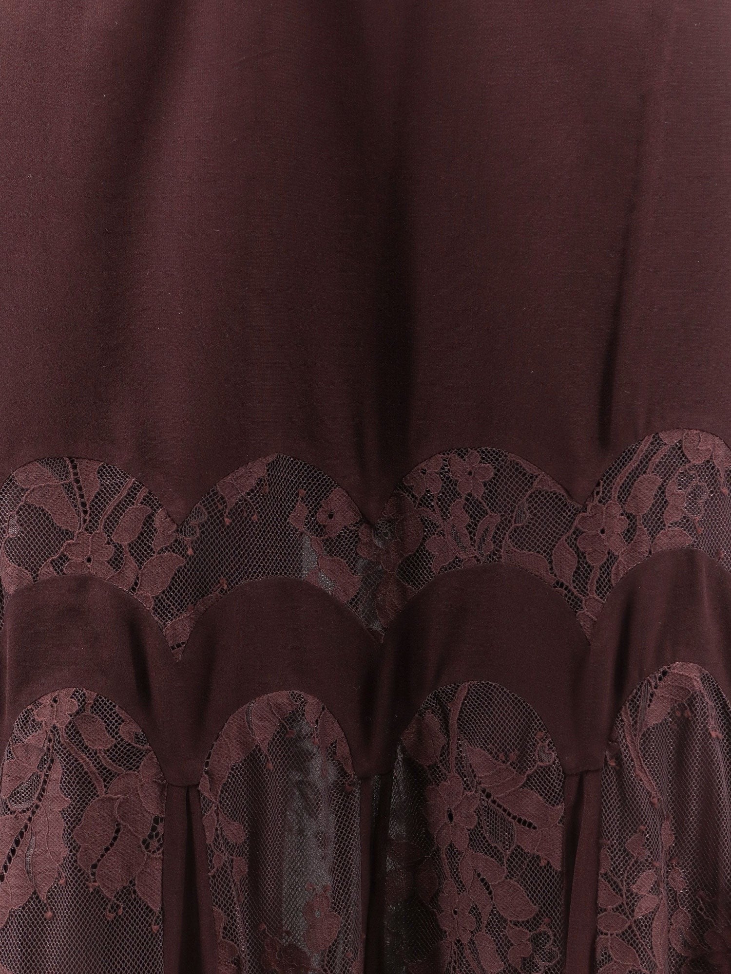 Zimmermann Women's Valiant Silk and Lace Blend Long Skirt Brown