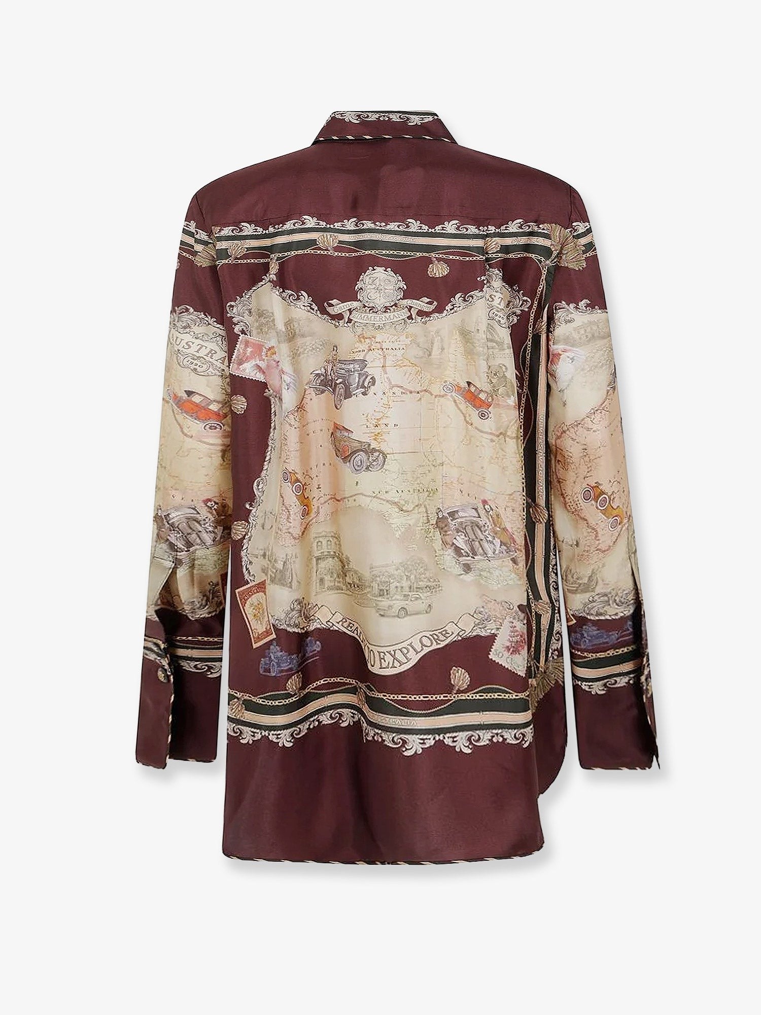 Zimmermann Women's Valiant Silk Twill Shirt Purple