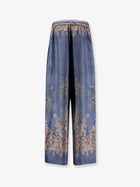 Zimmermann Women's Valiant Track Silk Trousers Blue, view 2