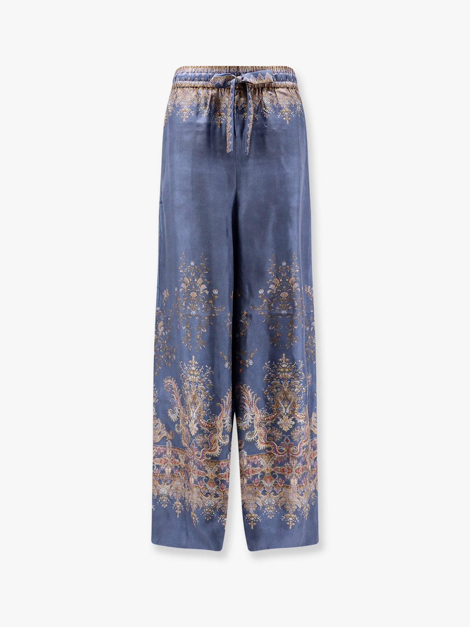 Zimmermann Women's Valiant Track Silk Trousers Blue