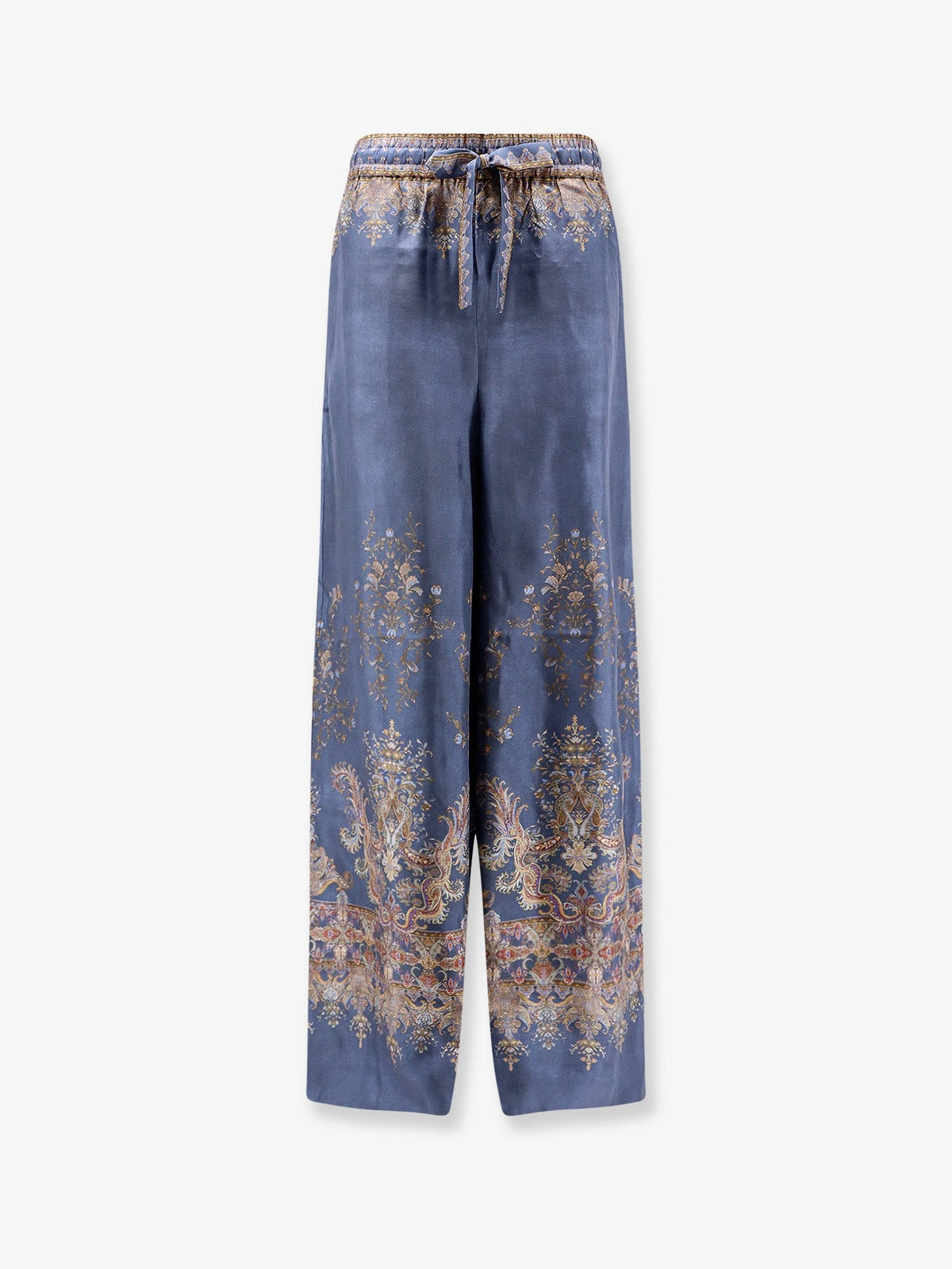 Zimmermann Women's Valiant Track Silk Trousers Blue
