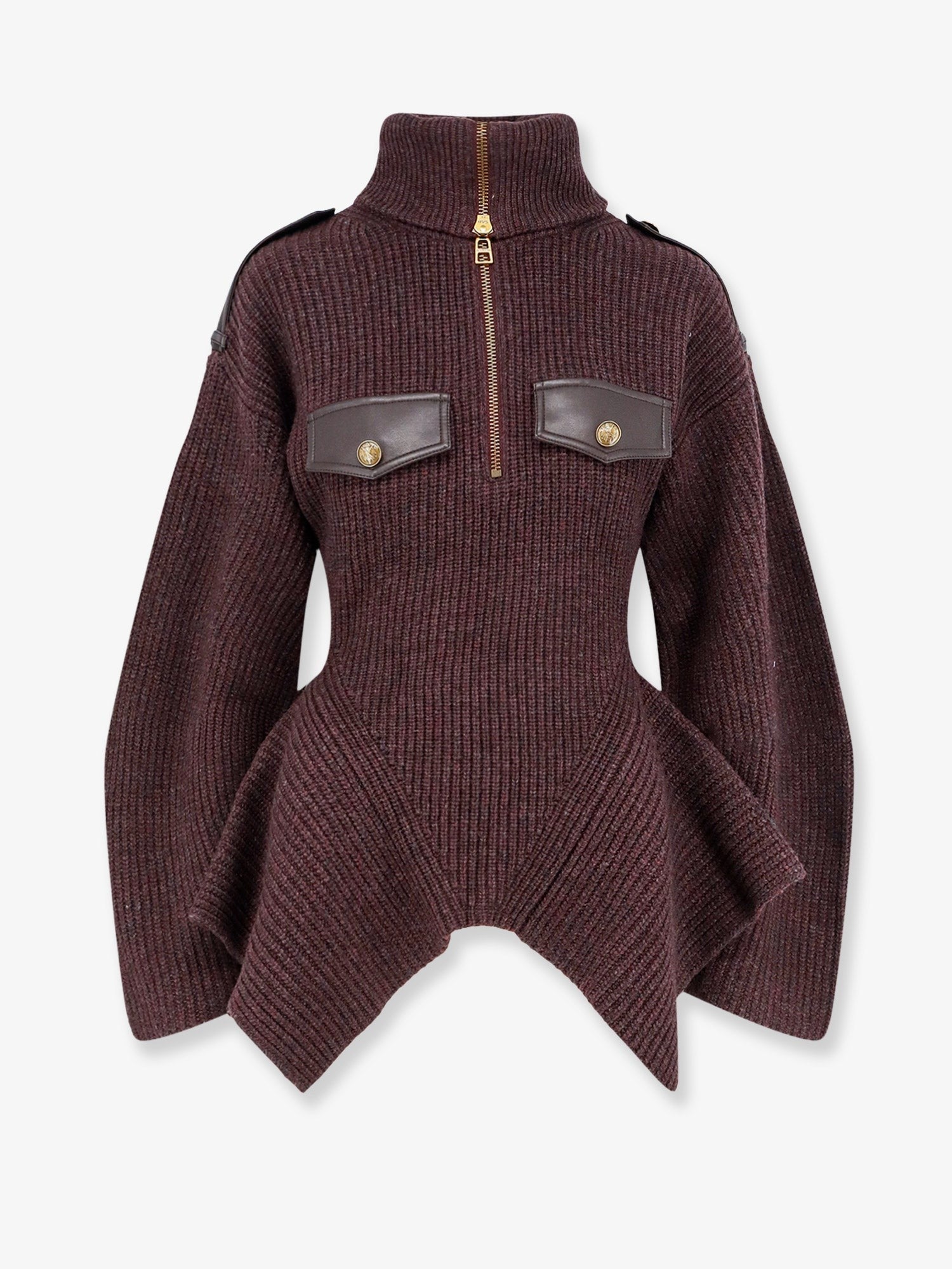 Zimmermann Women's Valiant Utility Sweater Wool Blend Brown