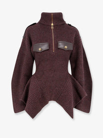 Zimmermann Women's Valiant Utility Sweater Wool Blend Brown
