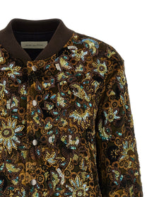 Dries Van Noten Valtor Bomber Jacket Brown