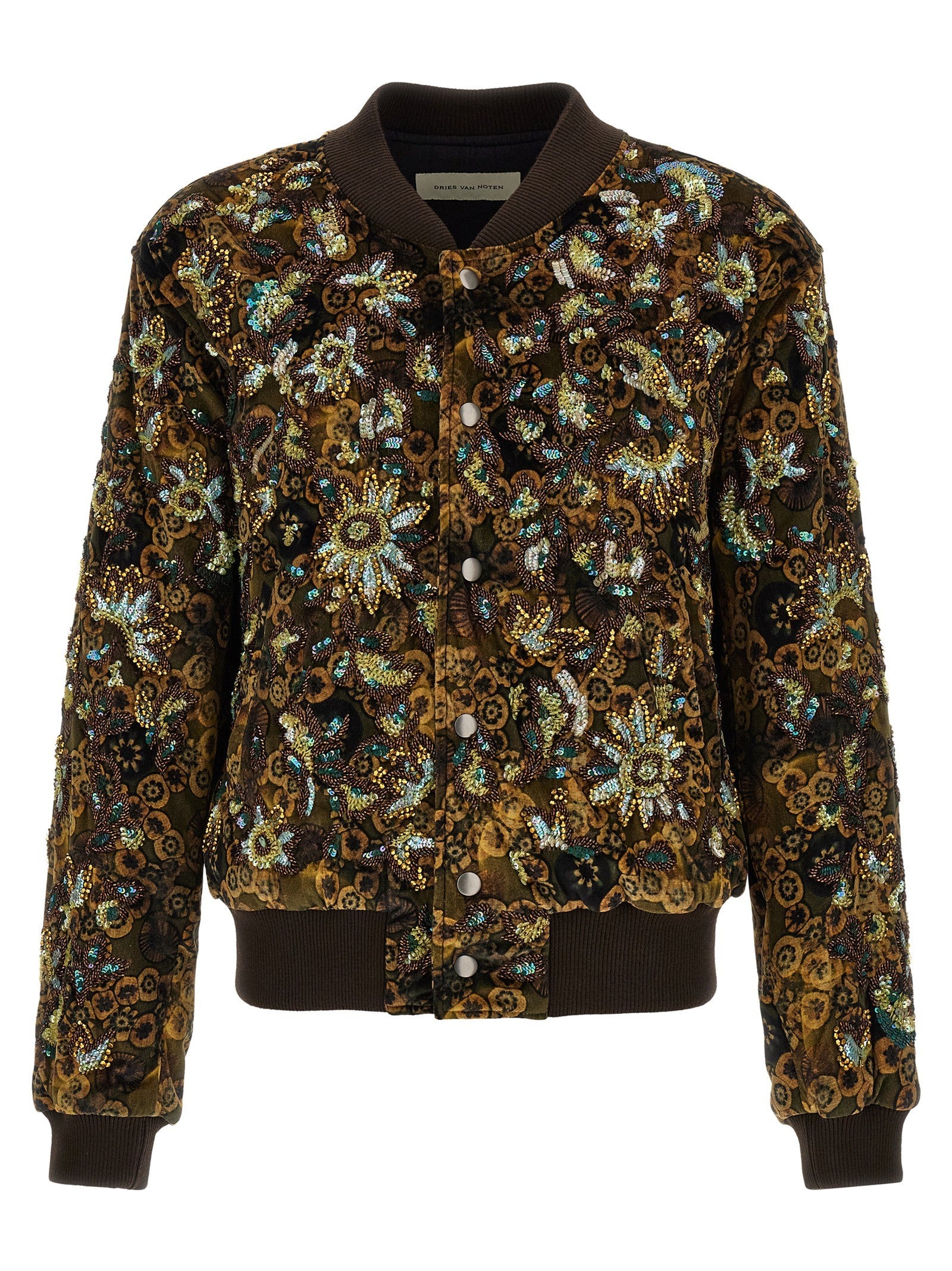 Dries Van Noten Valtor Bomber Jacket Brown
