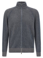 Brunello Cucinelli Vanisé Cashmere Cardigan Blue