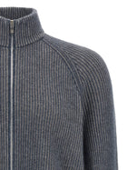 Brunello Cucinelli Vanisé Cashmere Cardigan Blue, view 3