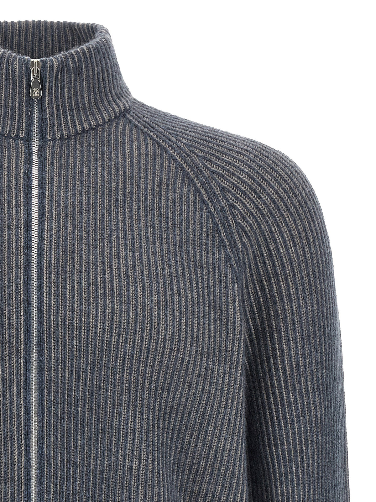 Brunello Cucinelli Vanisé Cashmere Cardigan Blue, view 3