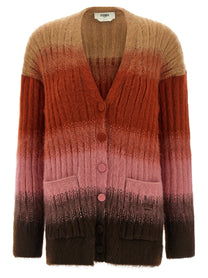 Fendi Vanisé Knit Cardigan Gold