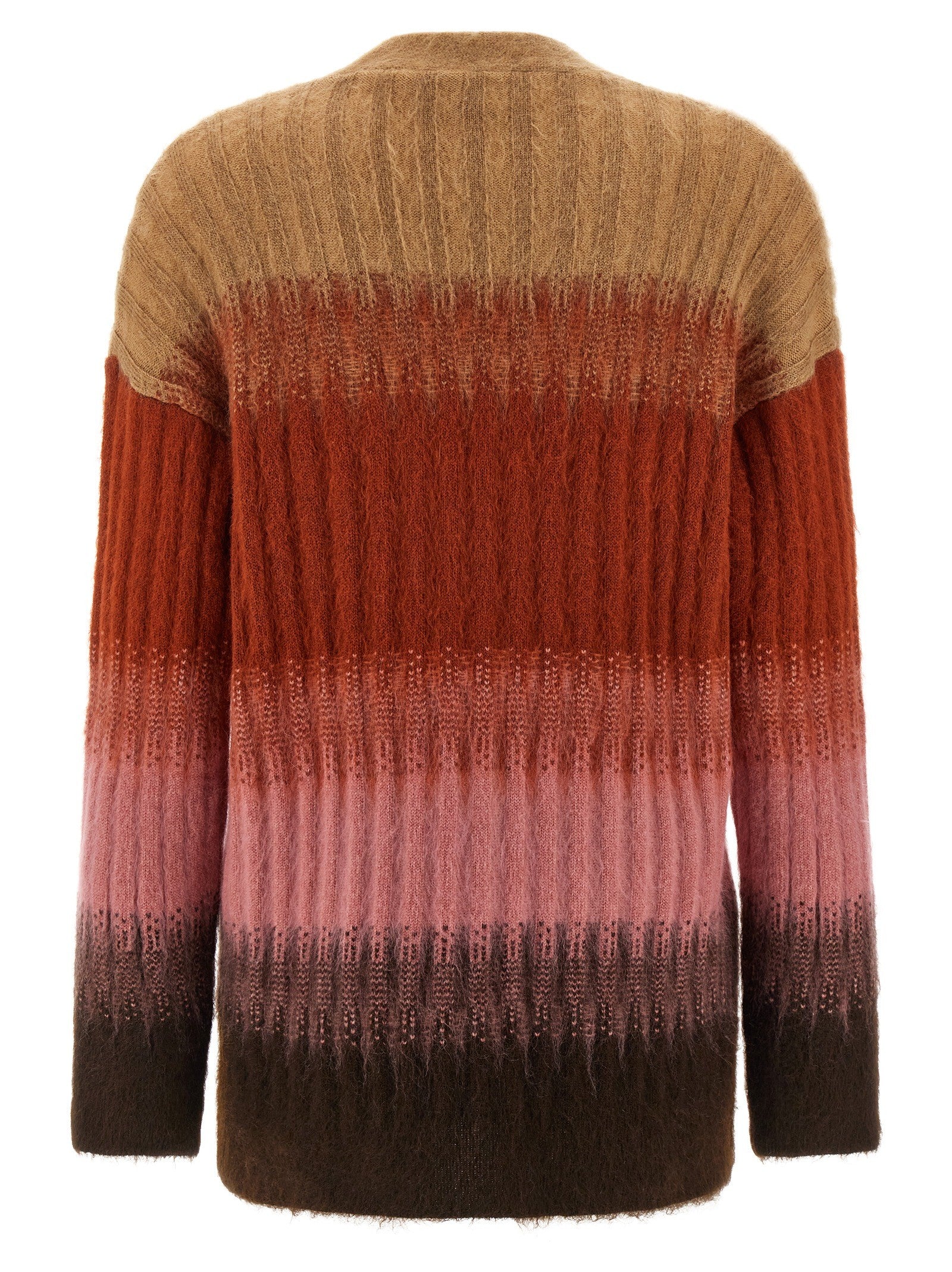Fendi Vanisé Knit Cardigan Gold