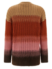 Fendi Vanisé Knit Cardigan Gold