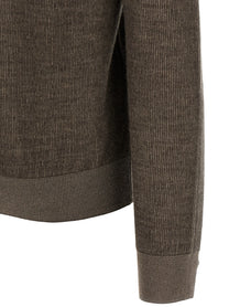 Brioni Vanisé Weave Sweater Brown