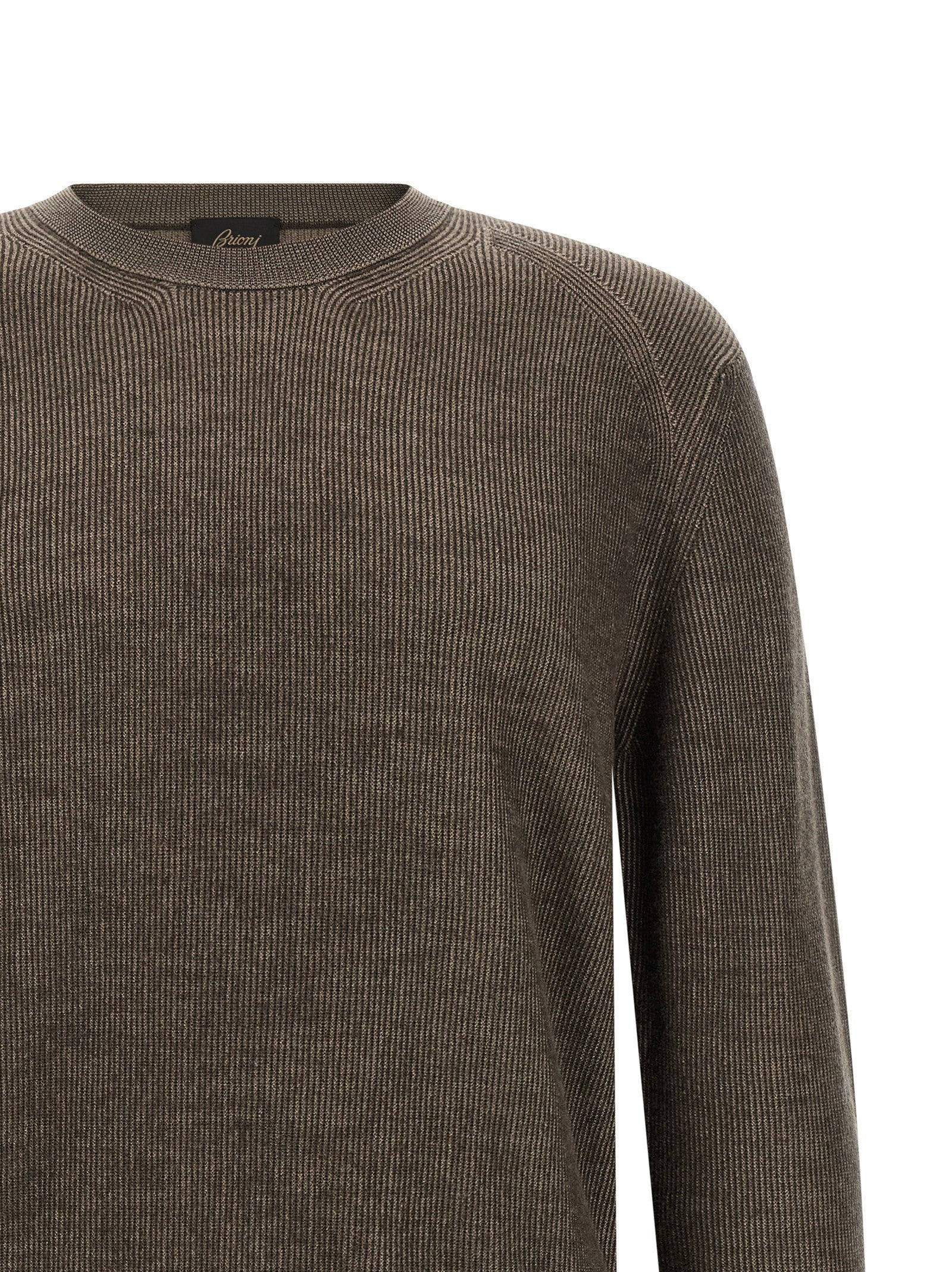 Brioni Vanisé Weave Sweater Brown