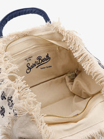 Mc2 Saint Barth Women's Vanity Cotton Handbag Beige