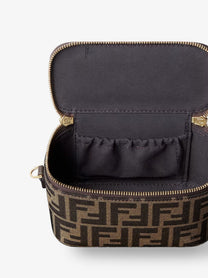 Fendi Women's Vanity Crossbody Bag in FF Jacquard Fabric Black