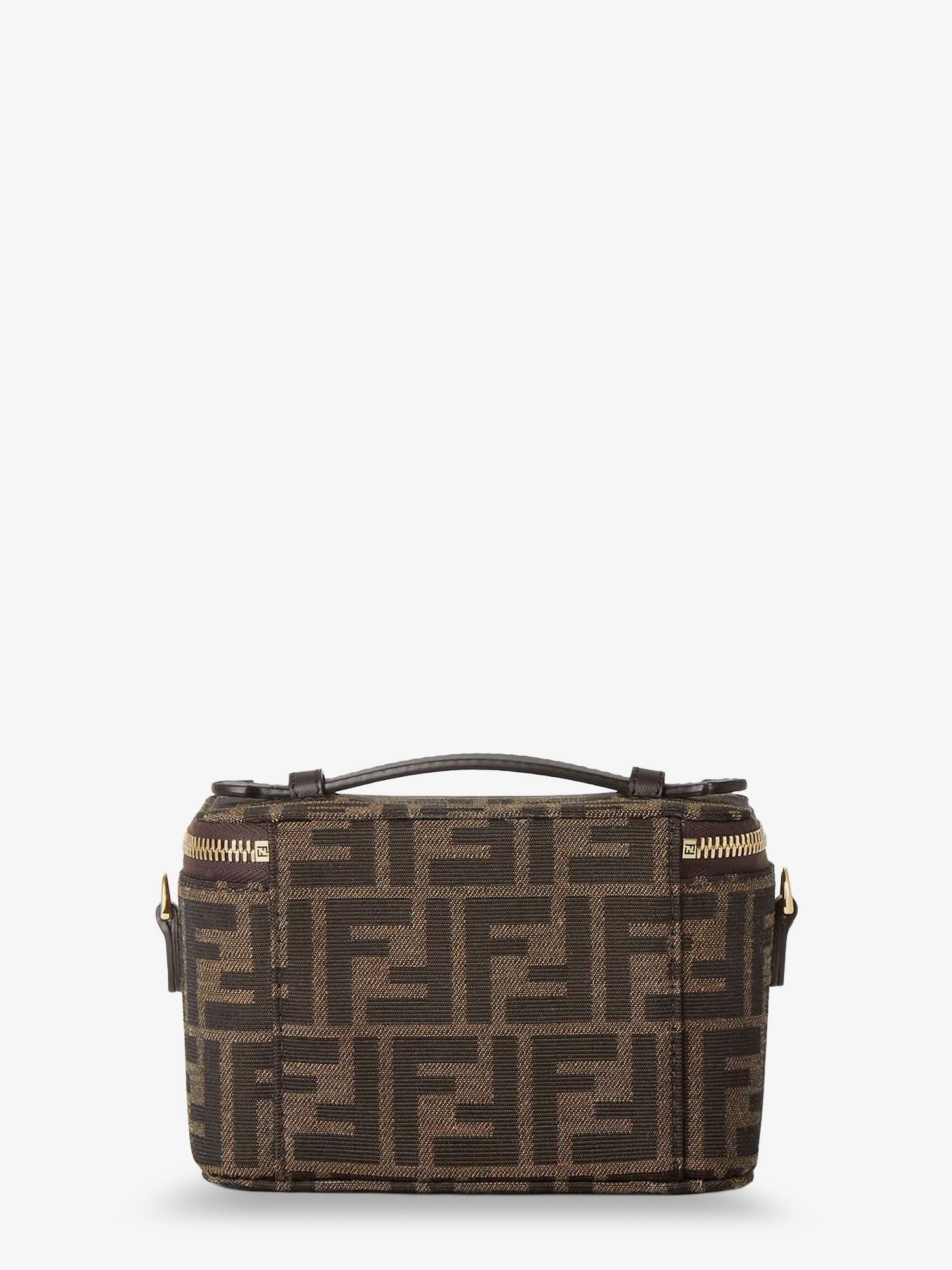 Fendi Women's Vanity Crossbody Bag in FF Jacquard Fabric Black