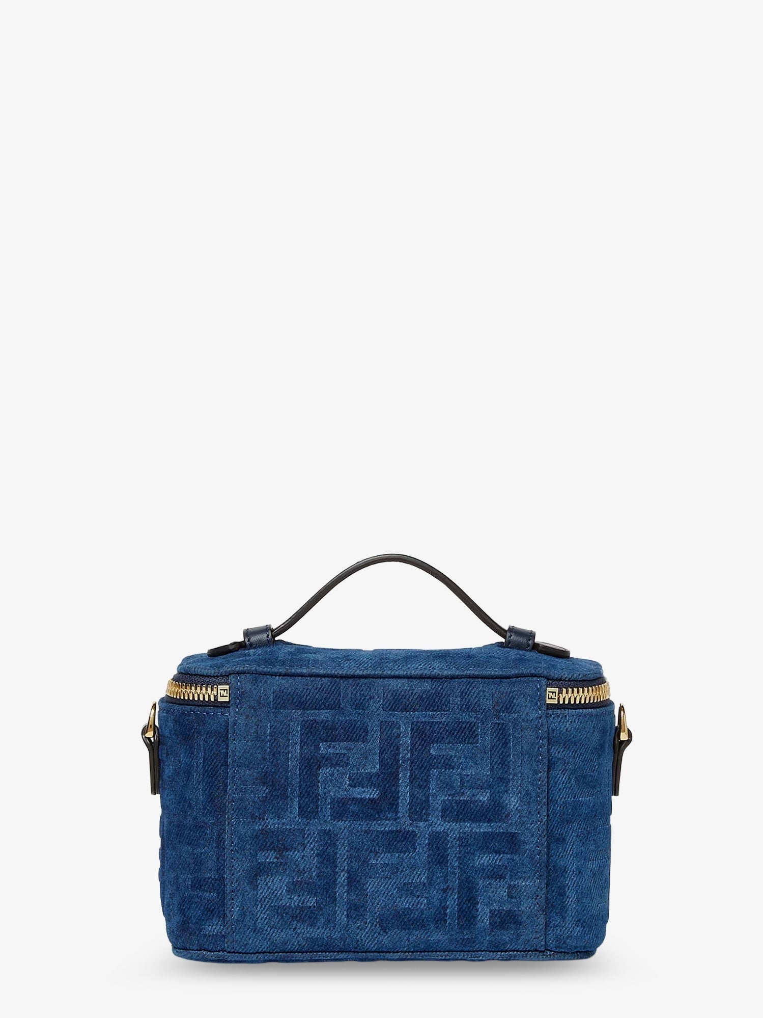 Fendi Women's Vanity FF Fabric Crossbody Bag Grey