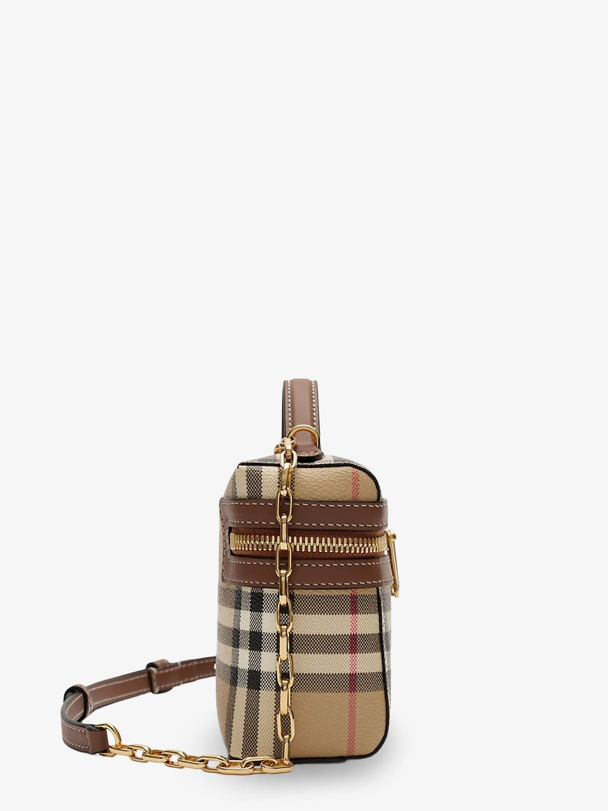 Burberry Women's Vanity Mini Coated Canvas Handbag Beige, view 3