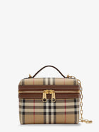 Burberry Women's Vanity Mini Coated Canvas Handbag Beige