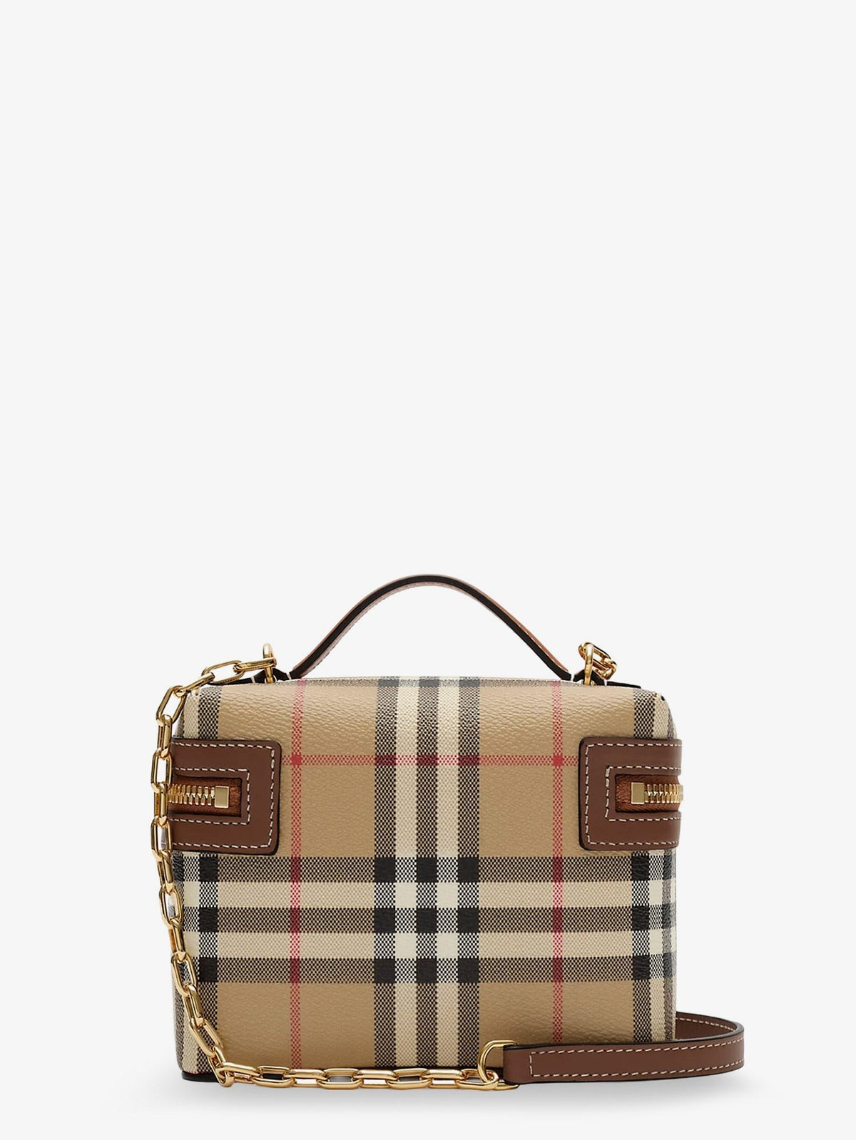 Burberry Women's Vanity Mini Coated Canvas Handbag Beige, view 2