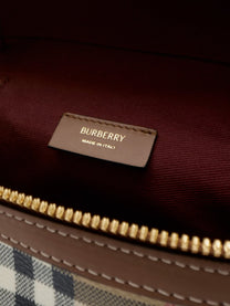 Burberry Women's Vanity Mini Coated Canvas Handbag Beige, view 4