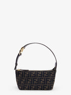 Fendi Women's Vanity Pouch FF Jacquard Fabric Small Handbag Black, view 2