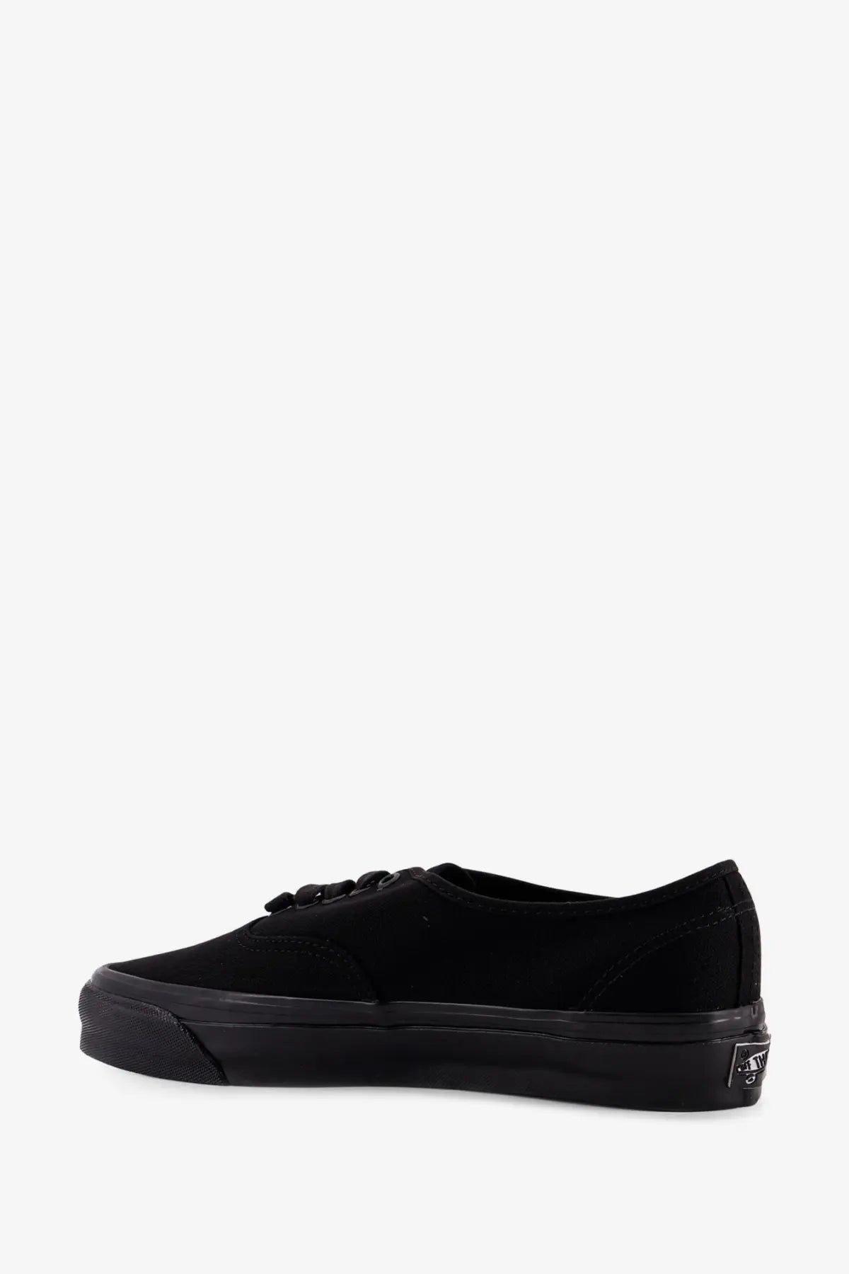 Vans men’s lx authentic reissue black canvas sneakers with black laces and rubber sole for casual wear