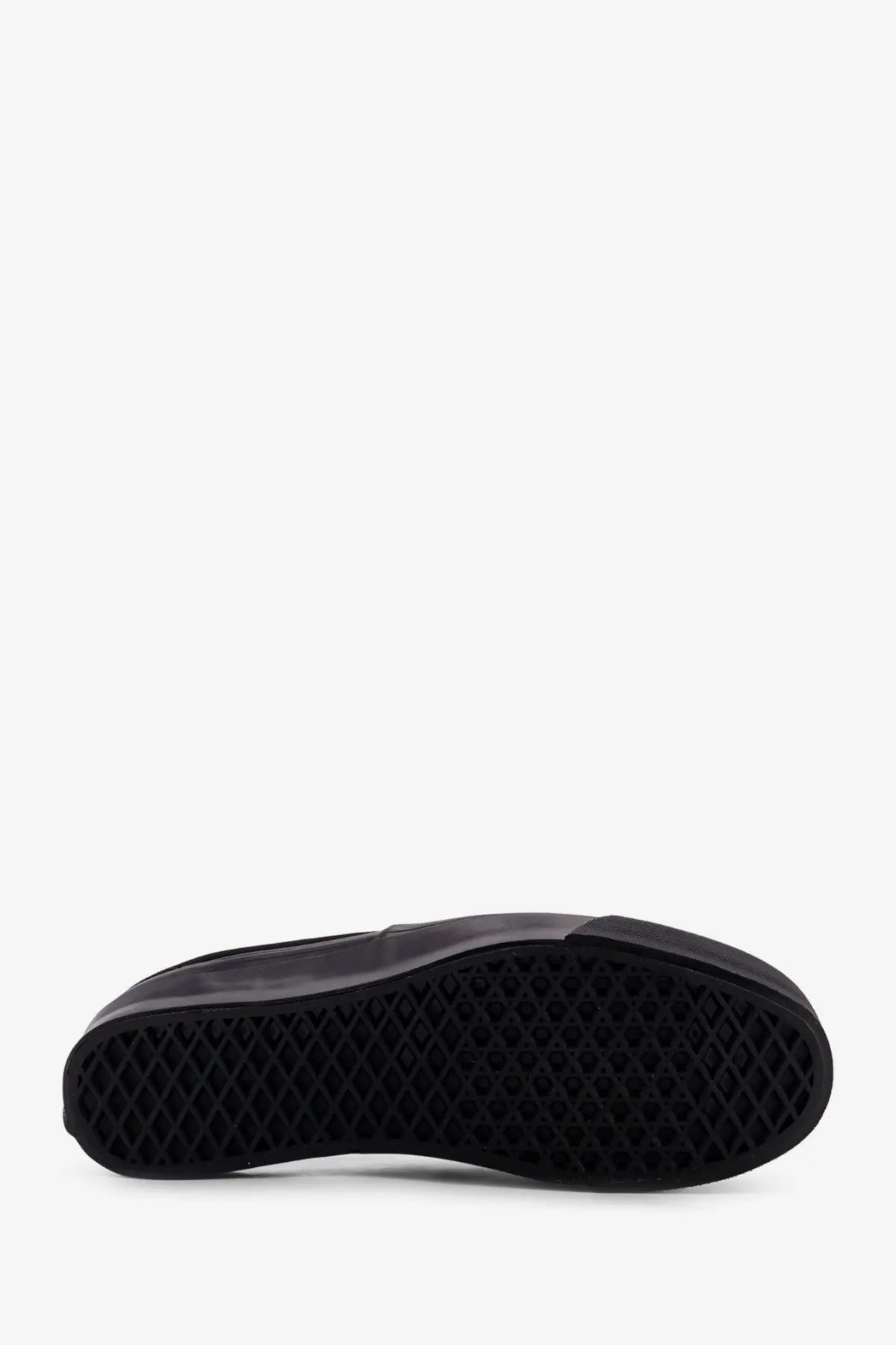 Black vans men’s lx authentic reissue canvas slip-on sneakers with smooth upper and textured rubber sole