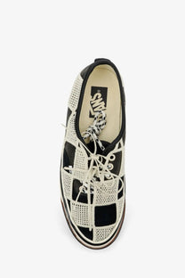 Vans women’s lx authentic sneakers black featuring black and white checkered mesh upper and rubber sole