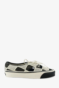 Vans women’s lx authentic sneakers in black with off-white perforated mesh and chunky rubber sole