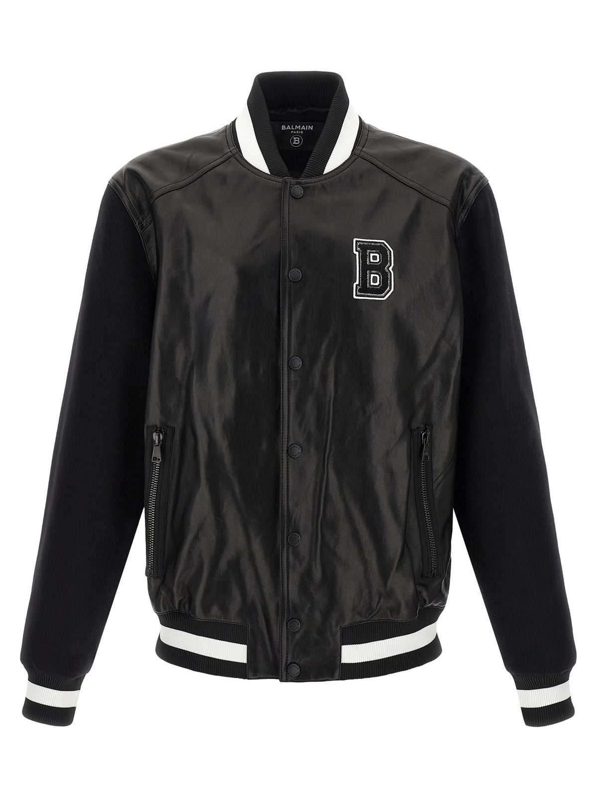 Balmain Varsity Bomber Jacket White