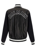 Balmain Varsity Bomber Jacket White, view 2