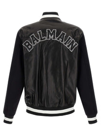 Balmain Varsity Bomber Jacket White