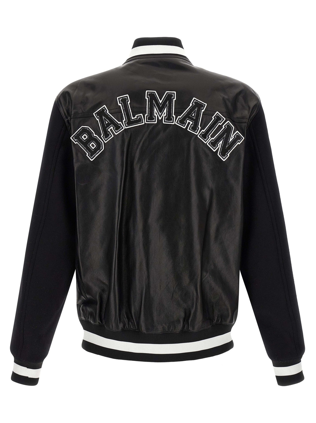 Balmain Varsity Bomber Jacket White, view 2