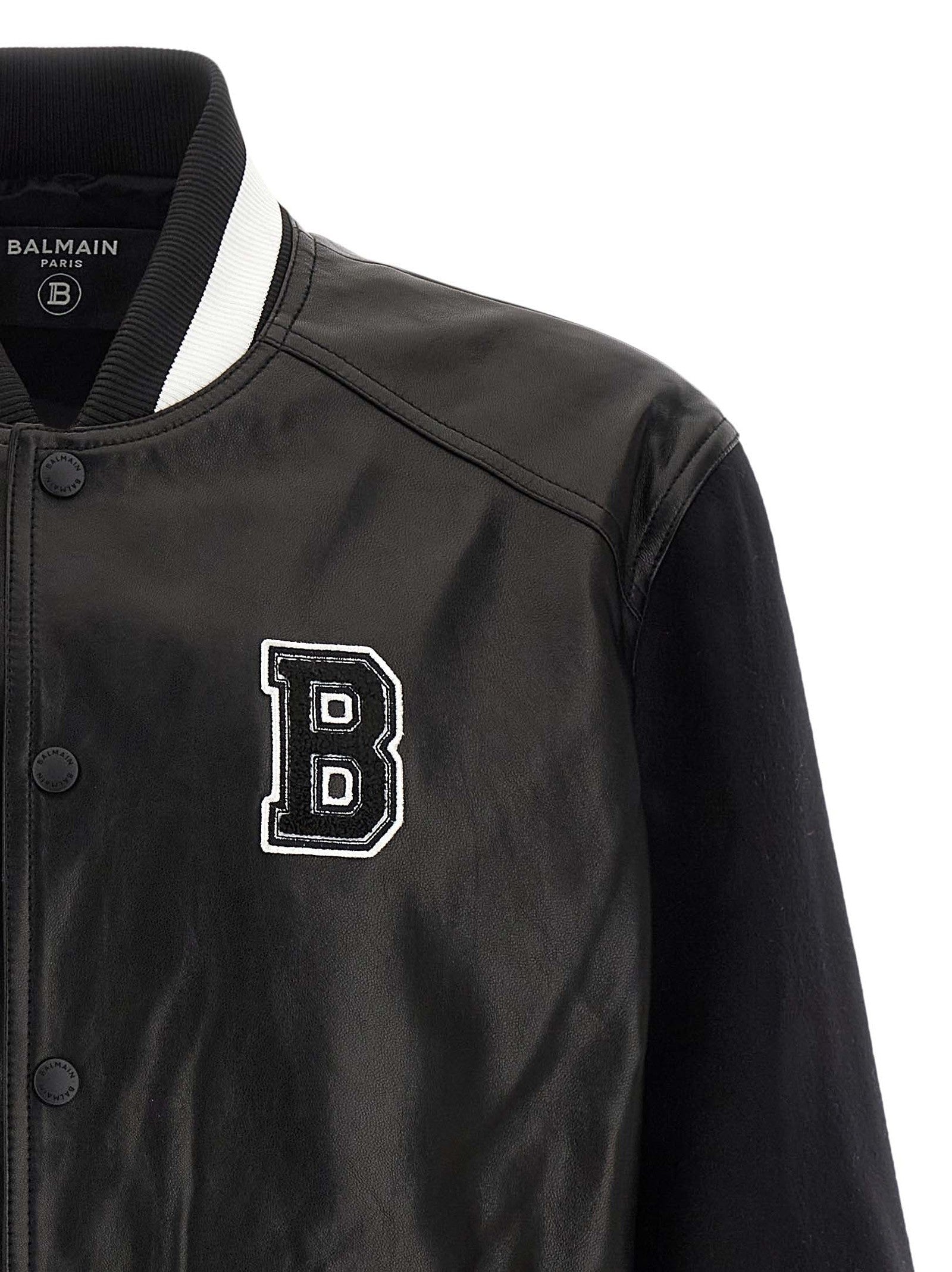 Balmain Varsity Bomber Jacket White