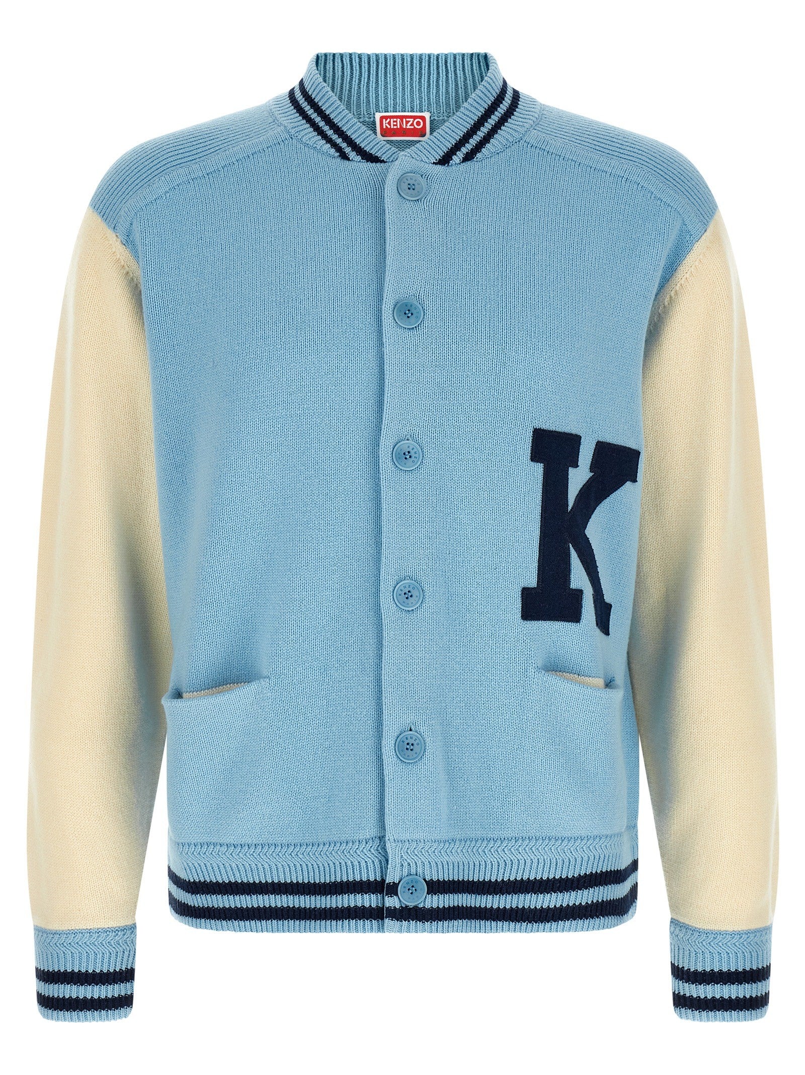 Kenzo Varsity Cardigan Blue