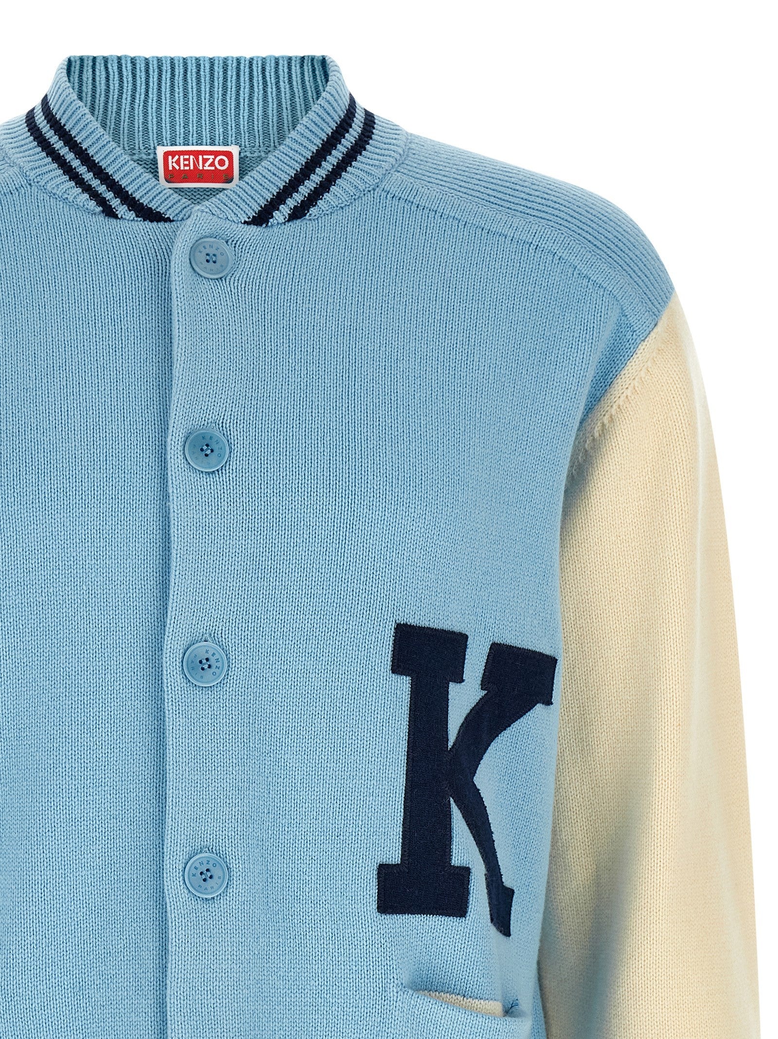 Kenzo Varsity Cardigan Blue