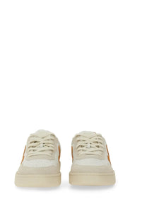 Veja women’s sneaker multicolor cream suede and canvas with tan leather side accents for casual wear