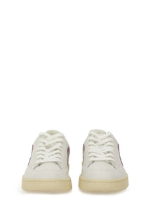 Veja women’s sneaker white low-top white leather with subtle purple side accents and cream rubber sole
