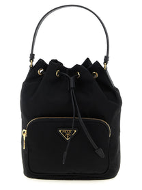 Prada Vela Bucket Bag Black
