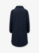 ASPESI Women's Vellutata Cotton Blend Coat Blue