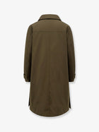 ASPESI Women's Vellutata Cotton Blend Coat Military, view 2