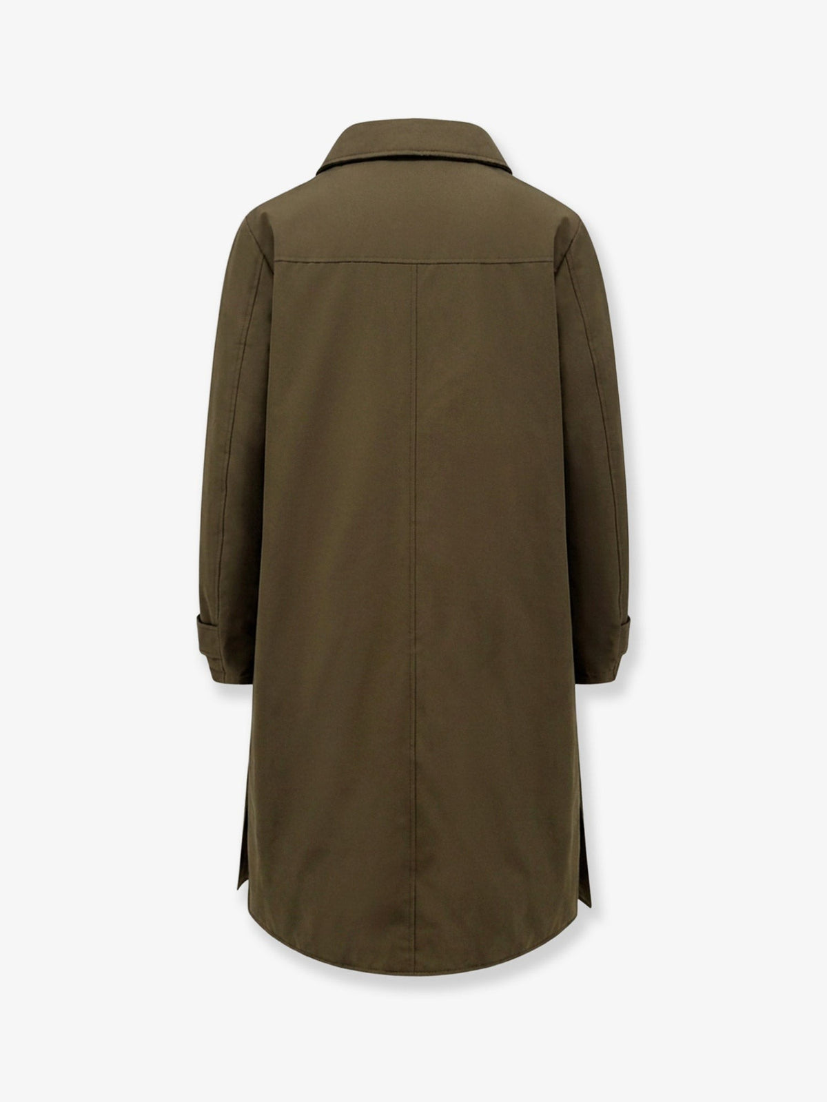 ASPESI Women's Vellutata Cotton Blend Coat Military, view 2