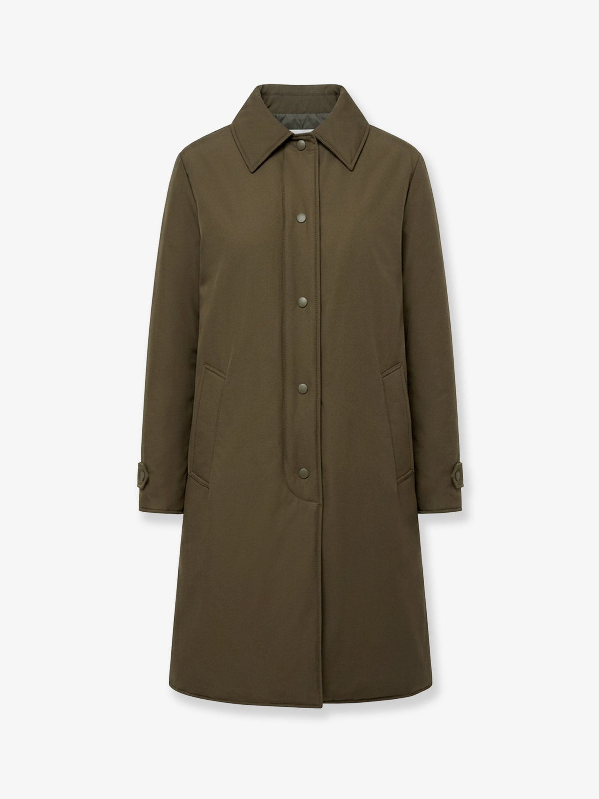 ASPESI Women's Vellutata Cotton Blend Coat Military